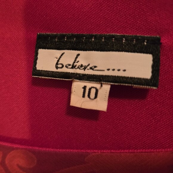 After Dark Floral Spaghetti Strap Midi Cocktail Dress, Red Burgundy Women's 10 - Picture 9 of 9